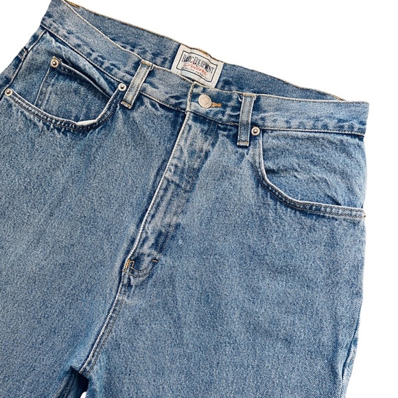 High Rise Mom Jeans , Classic Fit Vintage Mom Jeans , Classic Blue Denim Jeans - Picture 4 of 11